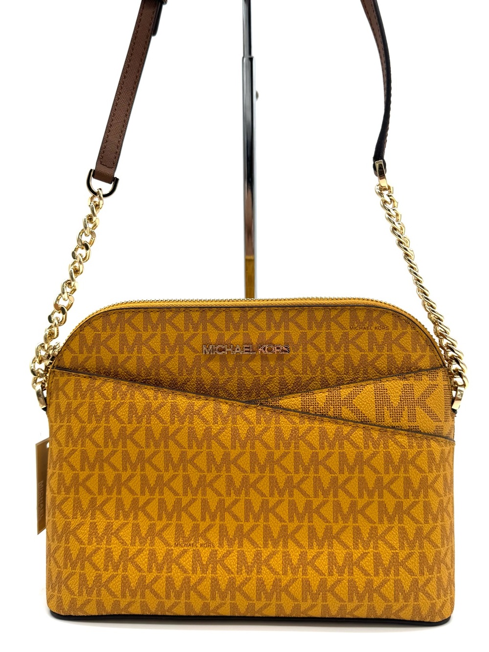 Michael Kors Medium Dome Jet Set Travel Xbody Bag - Marigold Multi